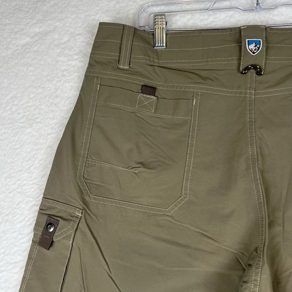 Kuhl Cargo Shorts Hiking Outdoor Tan Nylon Spandex Blend Men's Size 38